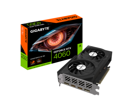 כרטיס מסך Gigabyte RTX 4060 WINDFORCE 2 OC 8GB DP HDMI